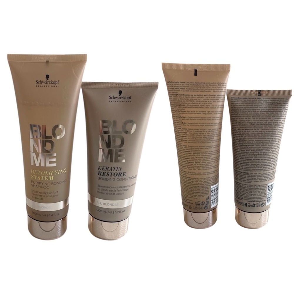 Schwarzkopf BlondMe Detoxifying System Shampoo & Keratin Restore Conditioner